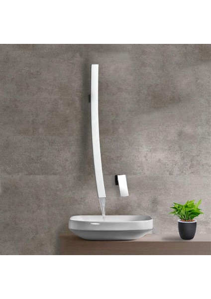 Banyo Lavabo Bataryası Modern Uzun Şelale Yeni Tarz Krom Tasarım 5 Yıl Garantili