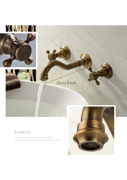 Banyo Lavabo Bataryası Ankastre Antik 3'lü Set Yeni 7 Yıl Garantili İTHAL