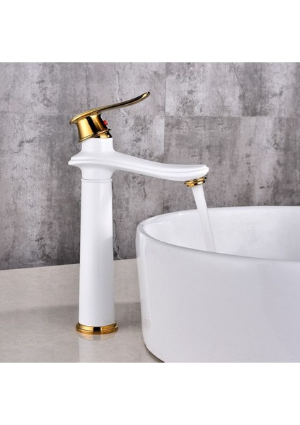 Banyo Çanak Lavabo Bataryası Beyaz Gold Yeni 5 Yıl Garantili