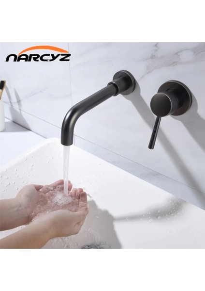 Banyo Lavabo Bataryası Ankastre Siyah Set Yeni Sıva Altı Dahil