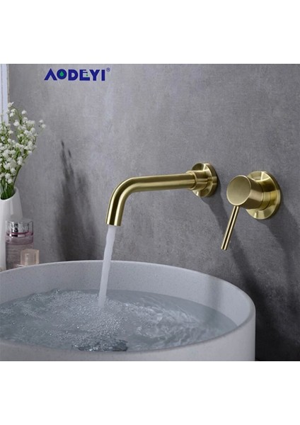 Banyo Lavabo Bataryası Ankastre Mat Gold Yeni Sıva Altı Dahil 5 Yıl Garantili.