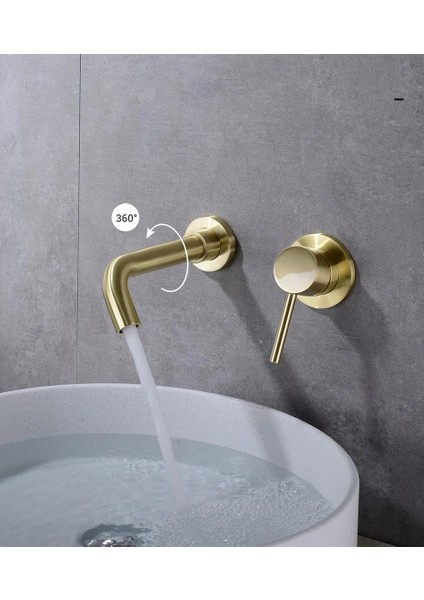 Banyo Lavabo Bataryası Ankastre Mat Gold Yeni Sıva Altı Dahil 5 Yıl Garantili. fırsatları