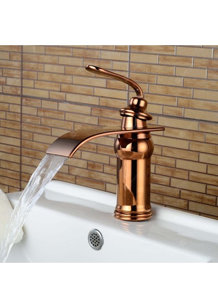 Banyo Lavabo Bataryası Rose Renk Yeni Model Şelale 5 Yıl Garantili fiyatları
