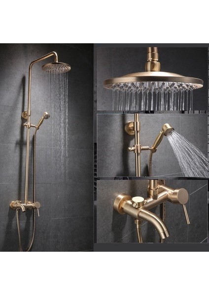 Banyo Bataryası Duş Seti Mat Gold Özel Seri Yeni Model