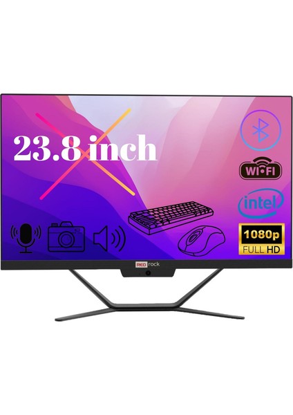Basıc Rr AIO-B52408R25S24E I5 2400,8GB,256GB 23.8" Kablosuz Kl & Mo, All In One Pc