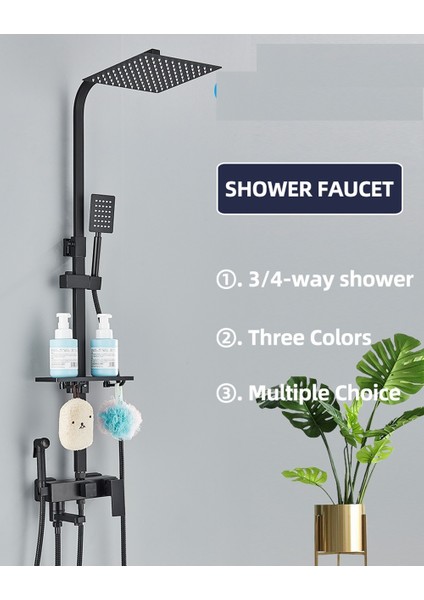 Banyo Bataryası Duş Seti Mat Siyah Sepetli Bideli Yeni Model fiyatları