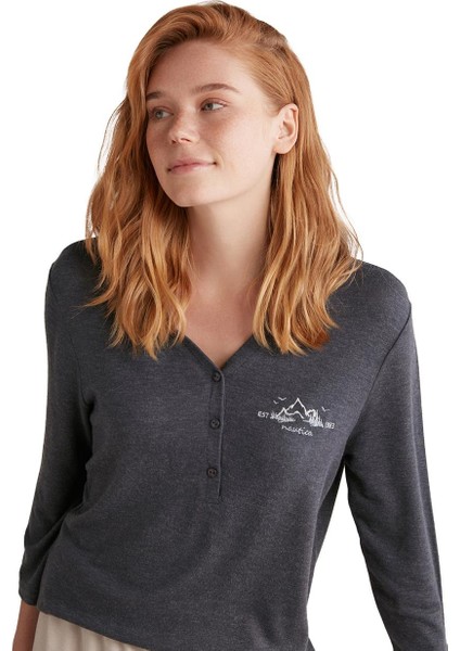 Kadın Yumuşak Dokulu Uzun Kollu Lacivert Pijama Takımı W604 modelleri