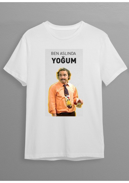 Burhan Altıntop Ben Aslında Yoğum Baskılı Unisex T-Shirt H032