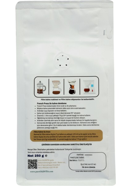 Pure Olentıa Honduras Santa Rosa Filtre Kahve 250 gr Öğütülmüş