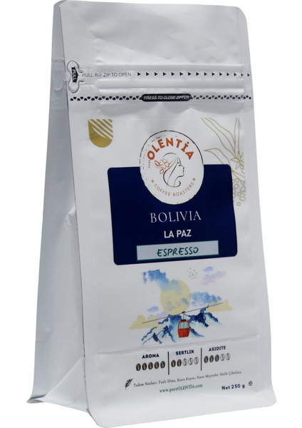 Pure Olentıa Bolivia La Paz Espresso 250 gr Çekirdek