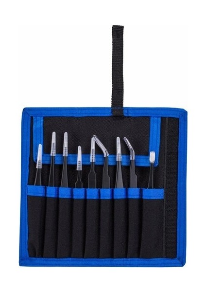 Antistatik Esd Cımbız Seti Tweezer Paslanmaz Çelik 9 Parça Cımbız Set 9