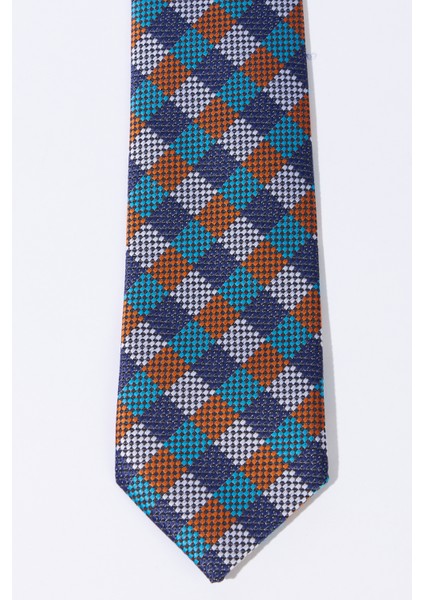 ALTINYILDIZ CLASSICS Erkek Kahve-Gümüş Desenli Klasik Kravat