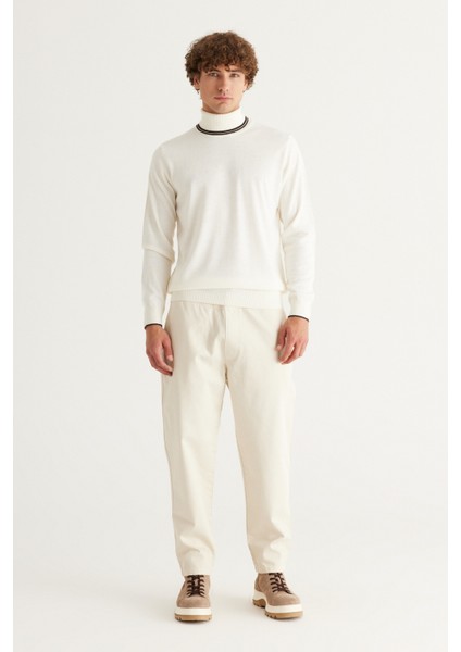 ALTINYILDIZ CLASSICS Erkek Ekru Standart Fit Normal Kesim Tam Balıkçı Yaka Triko Kazak fiyatları