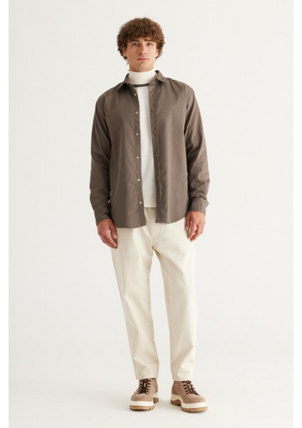 ALTINYILDIZ CLASSICS Erkek Ekru Standart Fit Normal Kesim Tam Balıkçı Yaka Triko Kazak indirimleri