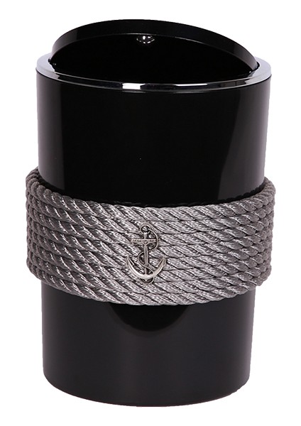 Siyah Çöp Kovası – Marin Tarz Yat & Tekne Aksesuarı