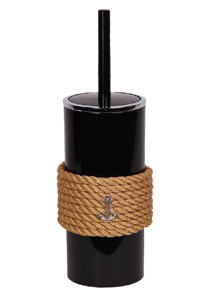 Siyah WC Fırça – Marin Tarz Yat & Tekne Banyo Aksesuarı
