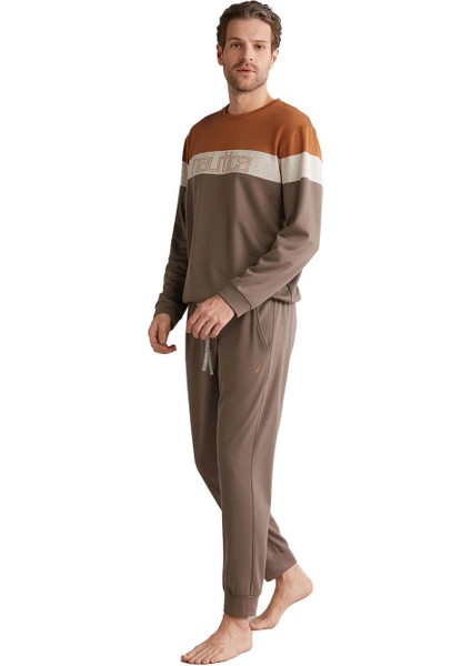 Erkek Comfort Mood Uzun Kollu Vizon Pijama Takımı