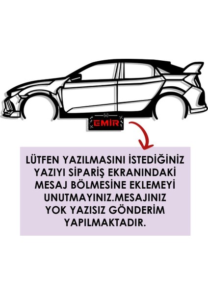 Işıklı Kişiselleştirilebilir Araba Temalı Tablo Honda Civic Dekoratif Gece Lambası