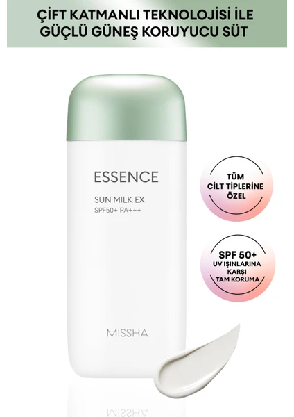 Aloe Vera İçeren Güneş Koruyucu Süt All Around Safe Block Essence Sun Milk EX SPF50+/PA+++ 70ml