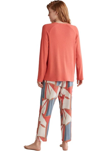 Kadın Comfort Mood Uzun Kollu Kremit Pijama Takımı indirimleri