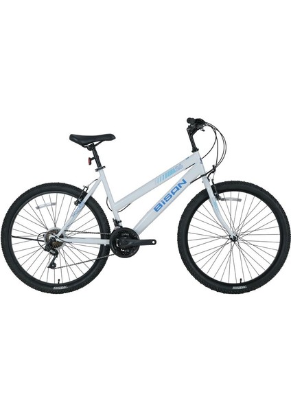Sentıero Kadın Dağ Bisikleti 42CM V 24 Jant 21 Vites Metalik Beyaz Mavi