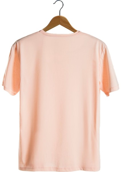 Erkek Somon Bisiklet Yaka Oversize Rahat Kalıp Basic T-Shirt 22Y-3400761-EK1