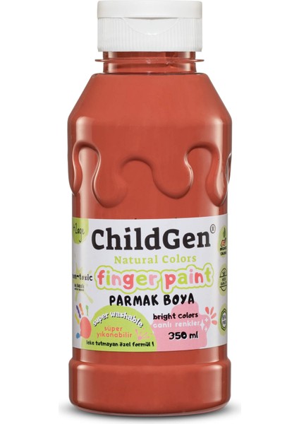 Süper Yıkanabilir Parmak Boya 350ML - Kahverengi
