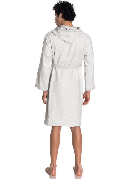 Açık Gri Erkek Kapşonlu Sabahlık modelleri