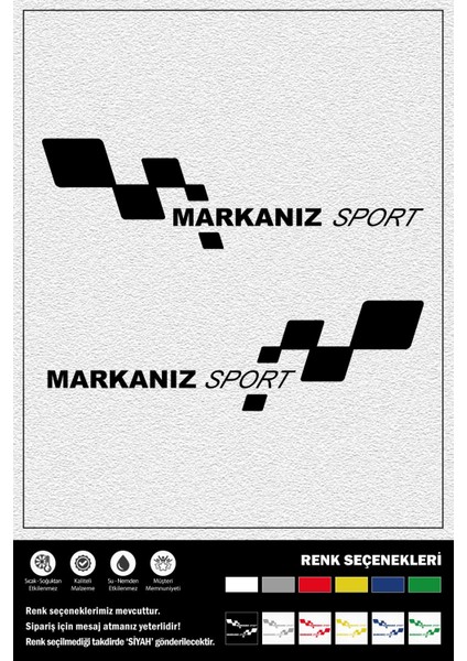 Markanız Sport Stıcker 45 x 15 cm