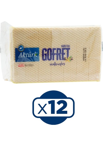 Gofret Vanilyalı 200 gr 12'li