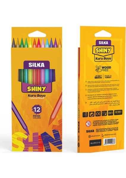 Silka Shiny Tam Boy Kuru Boya Kalemi 12 Renk fırsatları
