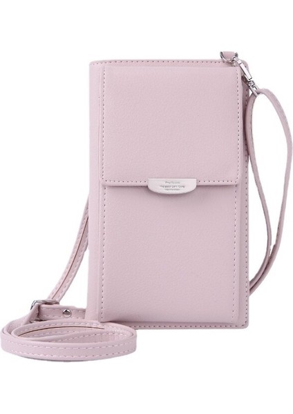 Telefon Çantası Kadın Çantası Pu Uzun Madeni Para Cüzdanı Çok Fonksiyonlu Mini Çanta Omuz Çantası Crossbody (Yurt Dışından)