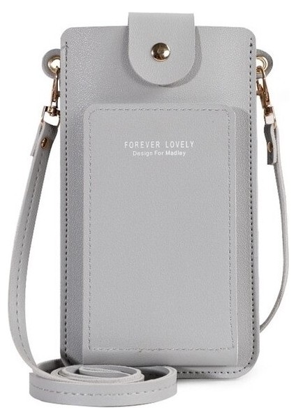 Yeni Düz Renk Moda Basit Tek Omuz Küçük Çanta Crossbody Cep Telefonu Çantası Kadın Ehliyet Kartı Çantası Cüzdan (Yurt Dışından)