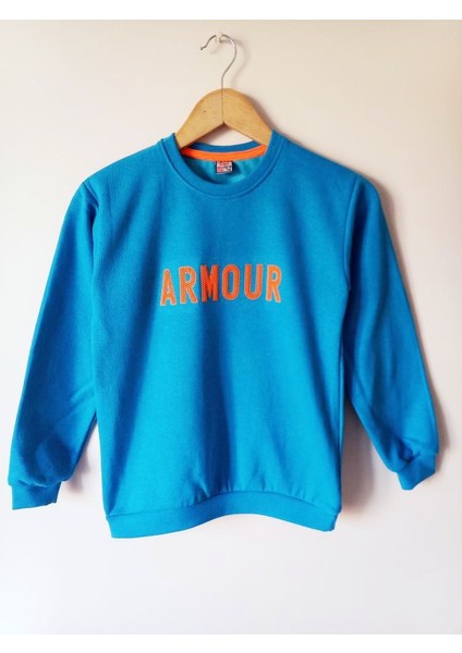 Silikon Baskılı İçi Polarlı Kalın Sweatshirt