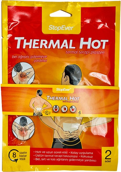 Stopever Thermal Hot Sıcak Terapi Plasteri 4lü