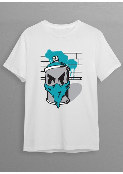 Grafiti Baskılı Unisex T-Shirt H08