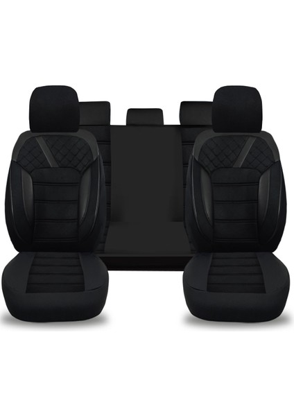 K2 - Seat Ibiza ile Uyumlu Koltuk Kılıfı, Tam Takım/tay Tüyü/siyah