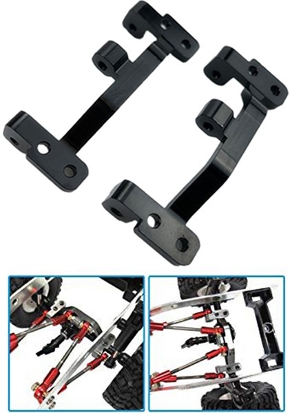 1 Çift Metal Çekme Çubuğu Taban Koltuk C24 C14 C14K C24K 1/16 Rc Araba Yükseltme Parçaları Siyah (Yurt Dışından)