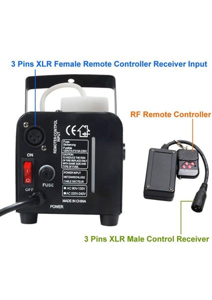 Adet 3 Pins Xlr Kablosuz Uzaktan Kumanda Alıcısı Duman Sis Makinesi Dj Sahne Kontrol Cihazı Reseptör Sisleme 400 W 900 (Yurt Dışından)