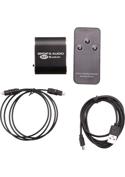 Spdif ve Ses Anahtarı 3 In 1 Out Optik Splitter Toslink Dijital Optik Ses Anahtarı 3x1 Adaptörü Hdtv DVD Için (Yurt Dışından)