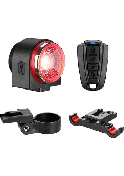 Bisiklet Alarmı Arka Lambası USB Şarj IPX65 Su Geçirmez Bisiklet Arka Işık Fren Algılama Bisiklet Lambası Hırsızlığa Karşı Alarm A8PRO (Yurt Dışından)