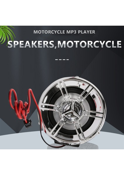 Motosiklet Ses Stereo Hoparlör Su Geçirmez Motosiklet Scooter Fm Radyo Bluetooth USB Tf Mp3 Müzik Çalar Kiti (Yurt Dışından)