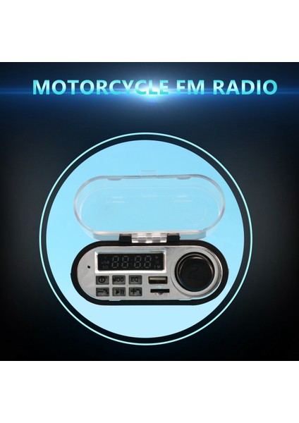 Motosiklet Ses Stereo Hoparlör Su Geçirmez Motosiklet Scooter Fm Radyo Bluetooth USB Tf Mp3 Müzik Çalar Kiti (Yurt Dışından)