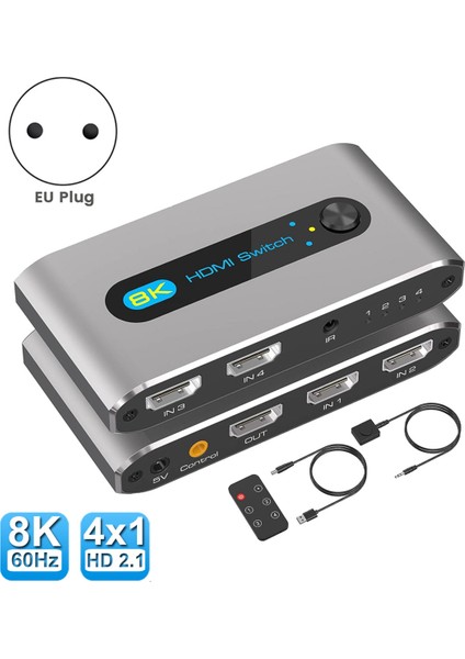-Uyumlu 4'ü 1 Arada Anahtar Ayırıcı 120Hz 4 Bağlantı Noktalı 8k Anahtar Tv Kutusu Için Ayırıcı Değiştirici -Ab Tak (Yurt Dışından) indirimleri