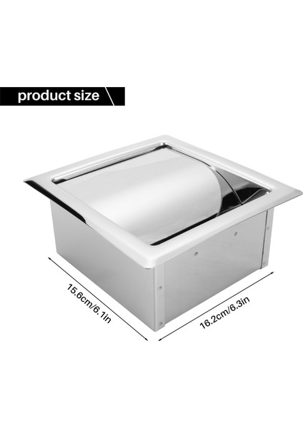 Paslanmaz Çelik Gömme Tuvalet Kağıdı Tutucu Duvar Tuvalet Kağıdı Tutucu, Modern Stil Tuvalet Kağıdı Tutucu, Banyo Için Gömme Rulo Kağıt Dispenseri (Yurt Dışından)