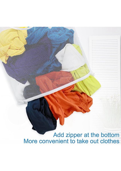 4packs Kapı Asılı Çamaşır Sepeti Çantası Fermuarlı ve Geniş Açık Üstü, Çamaşır Odası Öğrenci Yurdu Seyahatinde Kullanılan (Yurt Dışından) modelleri