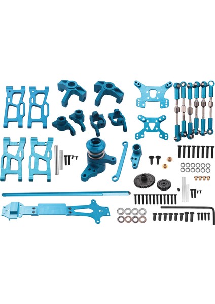 1:14 144001 Rc Araba Için Tam Yükseltme Yedek Parça Metal C Koltuk Direksiyon Kupası Salıncak Kolu Merkezi Tahrik Mili, Mavi (Yurt Dışından)