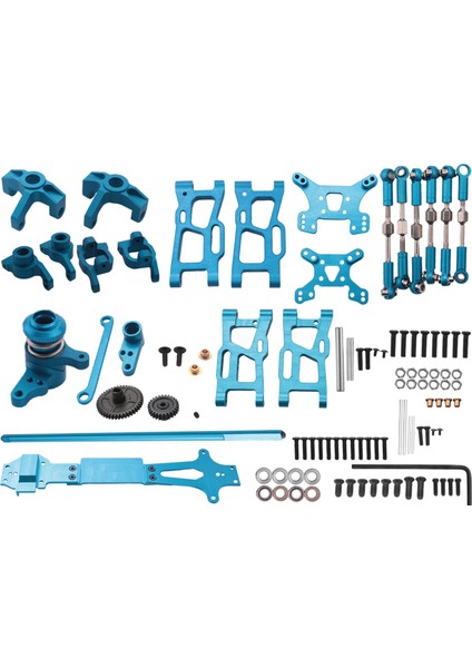 1:14 144001 Rc Araba Için Tam Yükseltme Yedek Parça Metal C Koltuk Direksiyon Kupası Salıncak Kolu Merkezi Tahrik Mili, Mavi (Yurt Dışından)