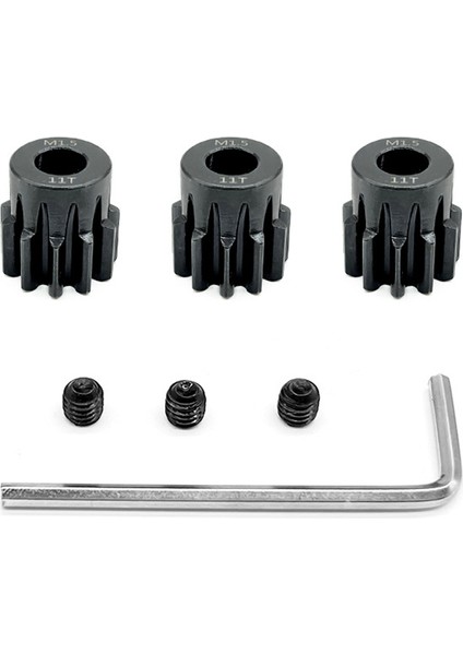 Uzaktan Kumanda Araba Dişlisi M1.5 Modülü 8.0 Iç Delik Krom Çelik 11-30T Motor Dişlisi 3 Takım M5 Makine Metre Dahil, 25T (Yurt Dışından)