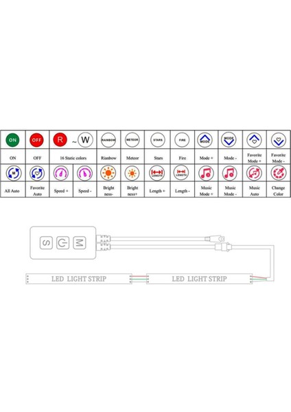 Rgb Akıllı Müzik Bluetooth Akıllı Denetleyici SP611E WS2812B SK6812 WS2811 Adreslenebilir LED Rgb Bant Şeridi (Yurt Dışından)